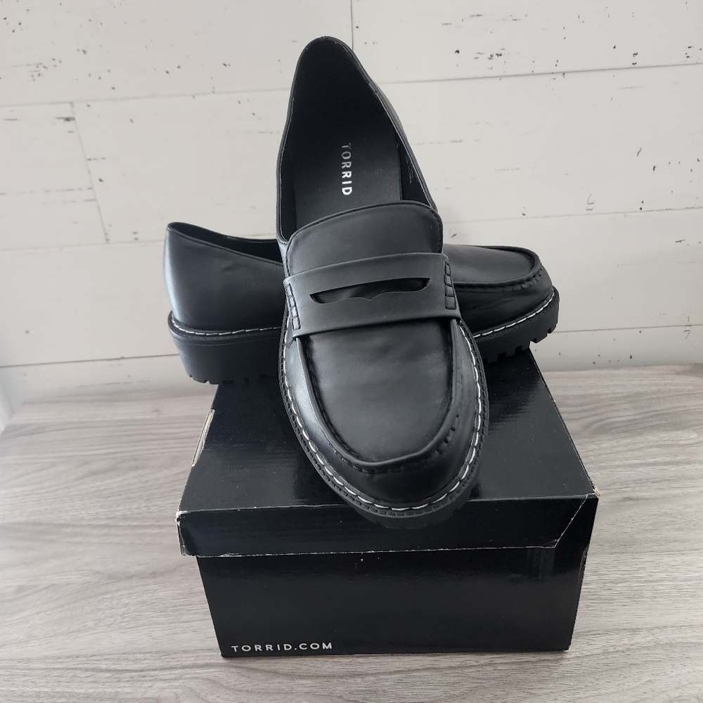 Torrid Black Loafers size 10